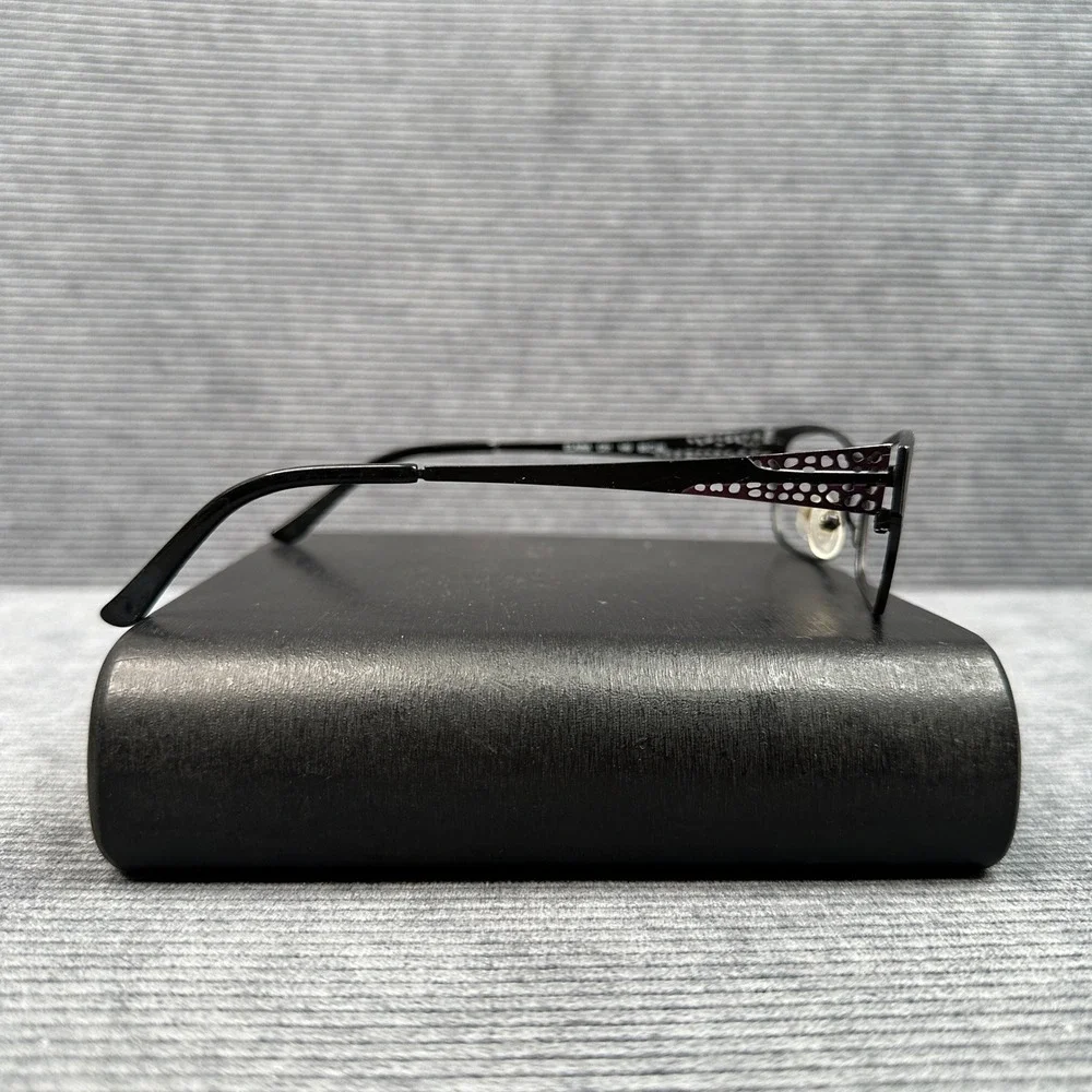 L'Amy Paris Elaina C01 Black Metal Eyeglass Frames Made in France 53-16-140